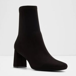 ALDO Aurellane Flex Black Suede Heeled Ankle Boots